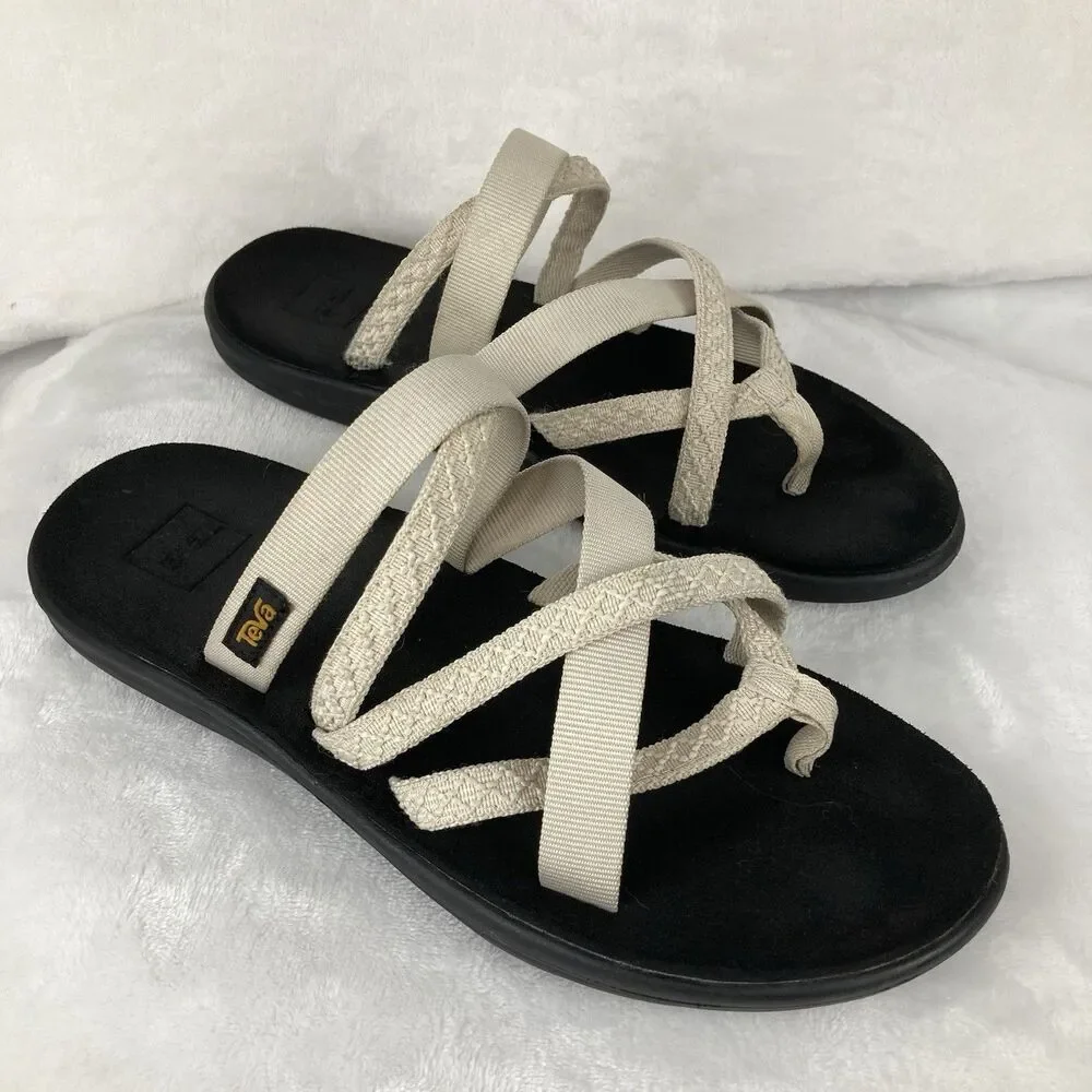 TEVA Sandals Women’s Size 10 Voya Zillesa Beige Strappy Comfort Outdoor Walking